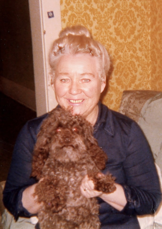 Josephine with pet dog